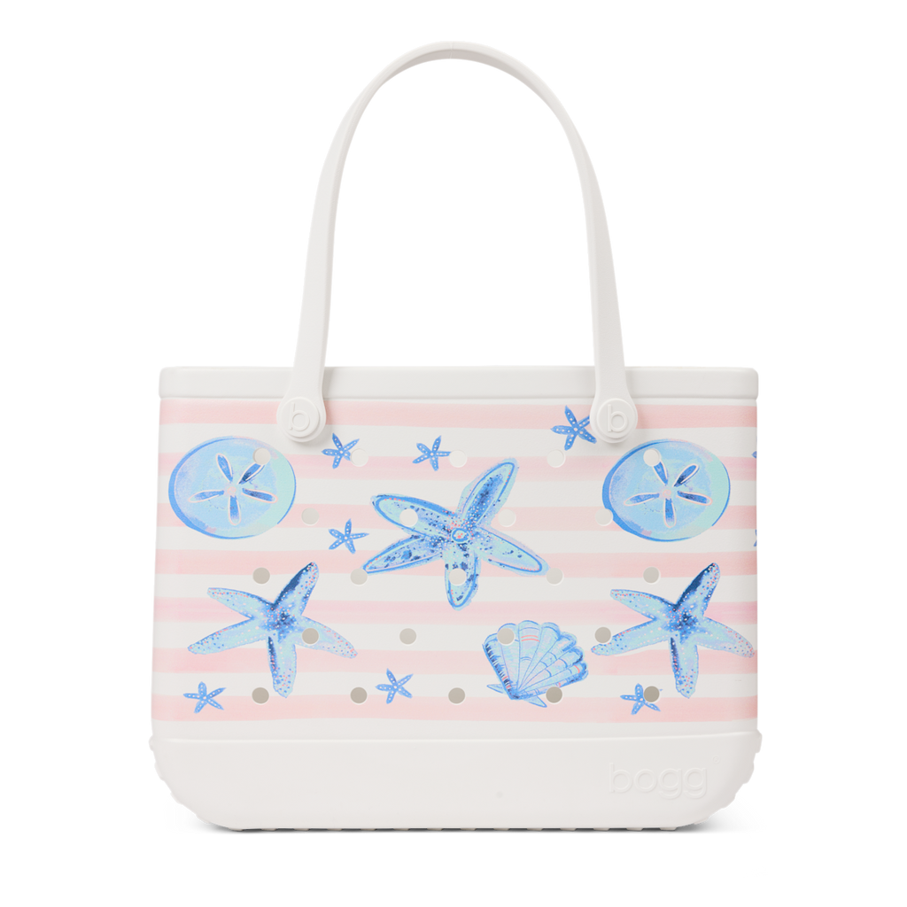 Original Bogg Bag - Pink Stripes & Blue Shells