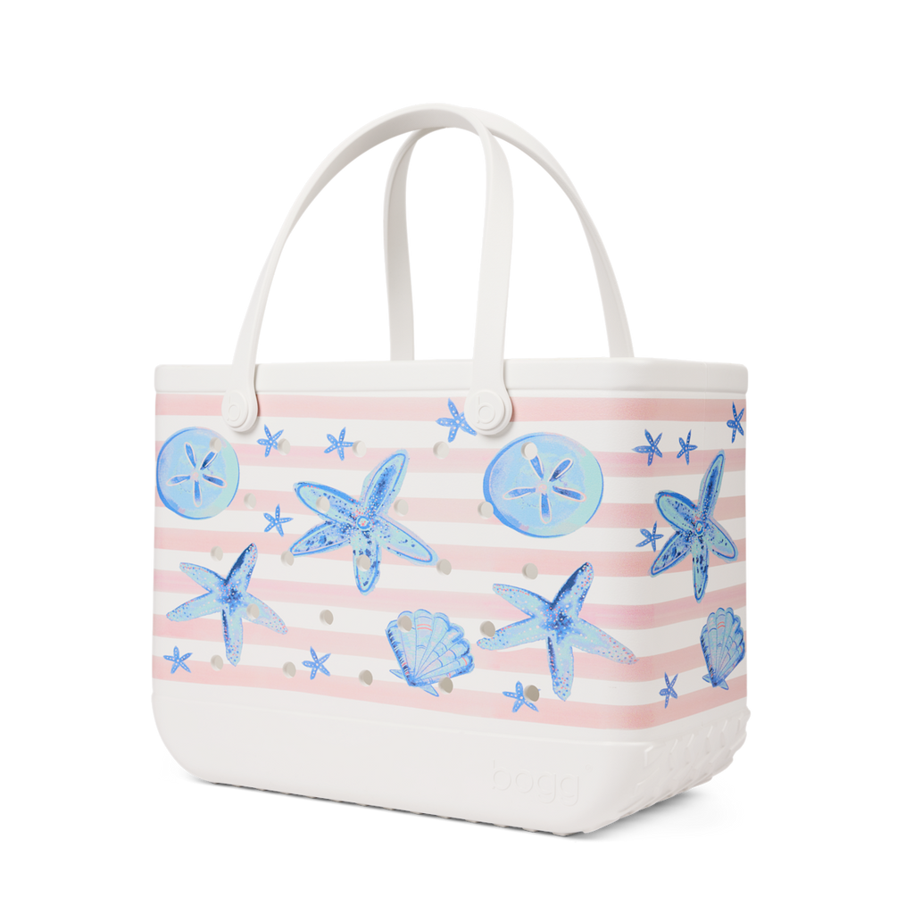 Original Bogg Bag - Pink Stripes & Blue Shells