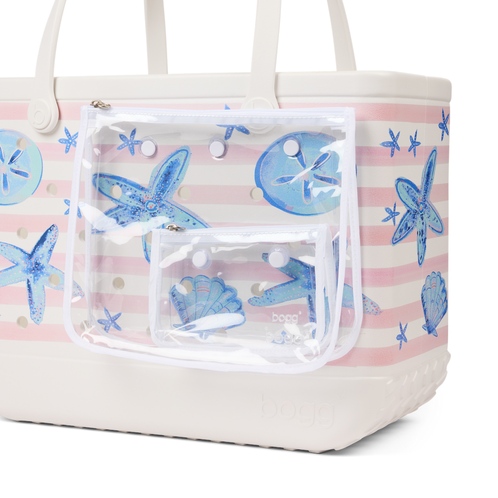 Original Bogg Bag - Pink Stripes & Blue Shells